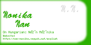 monika nan business card